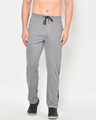 Shop Men's Grey Color Block Track Pants-Full