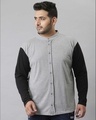 Shop Men's Grey Colorblocked Stylish Full Sleeve Casual Shirt-Front