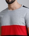 Shop Men's Grey Colourblocked T-shirt-Full