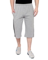 Shop Men's Grey Cotton 3/4 th Shorts-Front