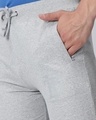 Shop Men's Grey Cotton Blend Track Pants-Full