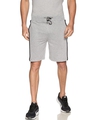 Shop Men's Grey Cotton Casual Short with Zipper Pocket-Front