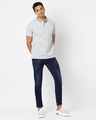 Shop Men's Grey Cotton Polo T-shirt