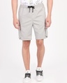Shop Men's Grey Cotton Shorts-Front