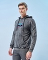 Shop Men's Grey Cyber Punk Graphic Printed Hoodies-Design