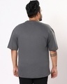 Shop Men's Grey Dark Knight Plus Size Chest Printed Oversized Fit T-shirt-Design