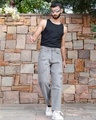 Shop Men's Grey Distressed Loose Fit Jeans