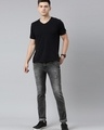 Shop Men's Grey Distressed Slim Fit Jeans