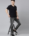 Shop Men's Grey Distressed Slim Fit Jeans