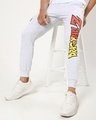 Shop Men's Grey Dragon Ball Z Typography Joggers-Front