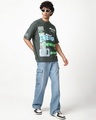 Shop Men's Grey Energy Varsity Graphic Printed Oversized T-shirt