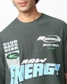 Shop Men's Grey Energy Varsity Graphic Printed Oversized T-shirt