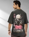 Shop Men's Grey Eternity Graphic Printed Oversized T-shirt-Front