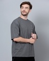 Shop Men's Grey Faith in Techno Reflective Printed Oversized T-shirt