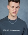 Shop Men's Grey Fortress Solitude Graphic Printed Oversized T-shirt