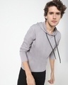 Shop Men's Grey Full Sleeve Hoodie T-shirt-Front