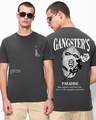 Shop Men's Grey Gangster's Paradise Graphic Printed T-shirt-Front