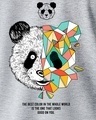 Shop Men's Grey Geo Panda Graphic Printed Hoodies