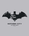 Shop Men's Grey Gotham City Graphic Printed Hoodie T-shirt-Full