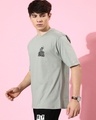 Shop Men's Grey Graphic Printed Oversized T-shirt-Design