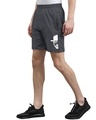 Shop Men's Grey Graphic Printed Shorts-Front