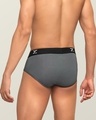 Shop Pack of 3 Men's Grey & Blue Printed Ace Antimicrobial Micro Modal Briefs-Full