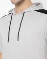 Shop Men's Grey Half Sleeve Hoodie T-shirt