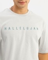 Shop Men's Grey Hallelujah Typography T-shirt