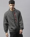 Shop Men's Grey HBHM Typography Jacket-Design