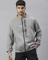 Shop Men's Grey HBHM Typography Jacket-Front