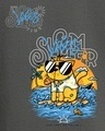 Shop Men's Grey Heat Waves Graphic Printed Oversized T-shirt