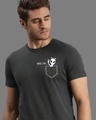 Shop Men's Grey Here I Am  Alien Premium Cotton T-shirt-Front