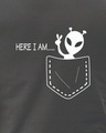 Shop Men's Grey Here I Am  Alien Premium Cotton T-shirt-Full