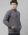 Shop Men's Grey High Neck Sweatshirt-Design