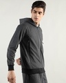 Shop Men's Grey Hooded Jacket-Design