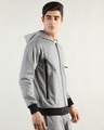 Shop Men's Grey Hooded Jacket-Full