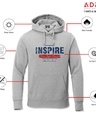 Shop Men's Grey Inspire Typography Hoodie-Design