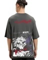 Shop Men's Grey Joker Manga Graphic Printed Oversized T-shirt-Front