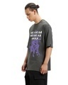 Shop Men's Grey Joker Manga Graphic Printed Oversized T-shirt-Full