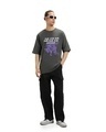 Shop Men's Grey Joker Manga Graphic Printed Oversized T-shirt