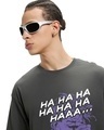 Shop Men's Grey Joker Manga Graphic Printed Oversized T-shirt