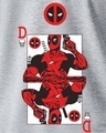 Shop Men's Grey King Deadpool Graphic Printed Hoodies