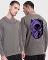 Shop Men's Grey King Of Wakanda Graphic Printed Sweatshirt-Front