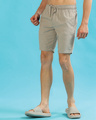Shop Men's Grey Linen Shorts-Design