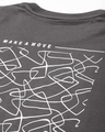 Shop Men's Grey Make A Move Back Printed Slim Fit T-shirt
