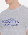 Shop Men's Grey Make Konoha Great Again Typography T-shirt-Full