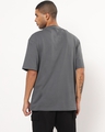 Shop Men's Grey Marvel Typography Oversized Fit T-shirt-Design
