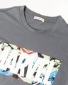 Shop Men's Grey Marvel Typography Oversized Fit T-shirt