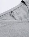 Shop Men's Grey Melange Full Sleeve V Neck T-shirt-Full
