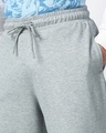 Shop Men's Grey Melange Oversized Shorts